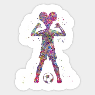 Girl Soccer Player Sticker